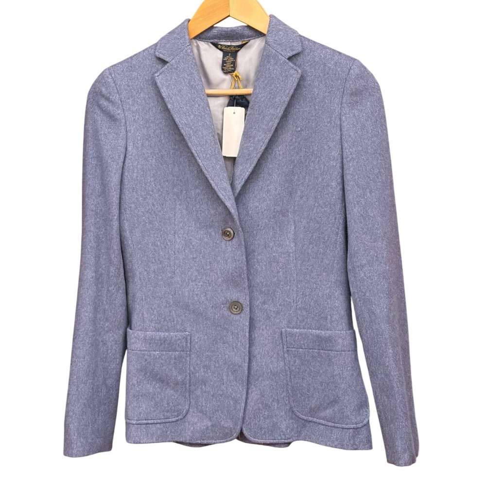 Brooks Brothers Blazer Wool Angora Stellita Fit Blue Quiet Luxury Preppy